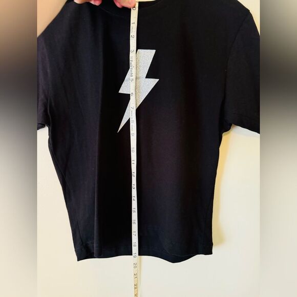 AC⚡️DC NWOT black T size XL crop top - Picture 5 of 11